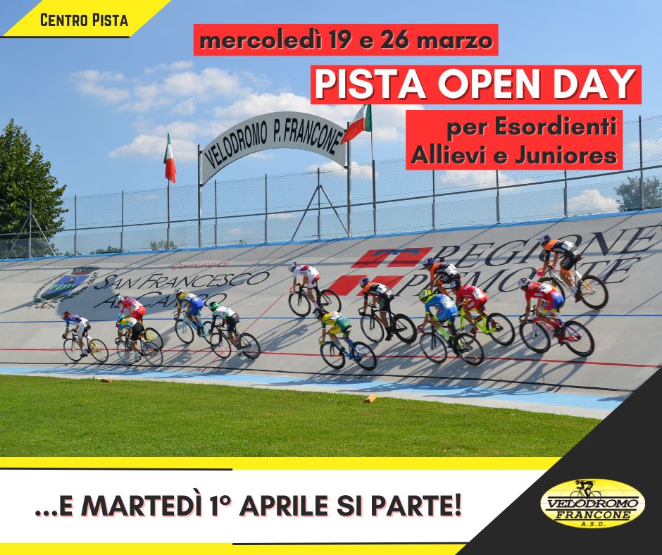 Centro Pista, si parte il 1° aprile