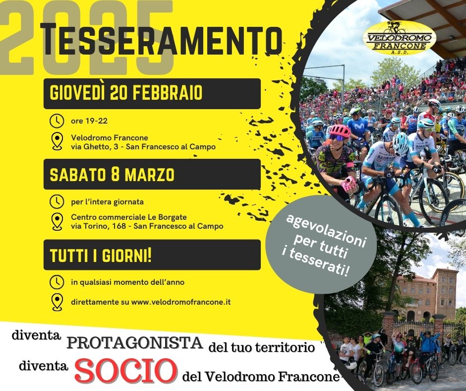 Al via il tesseramento 2025